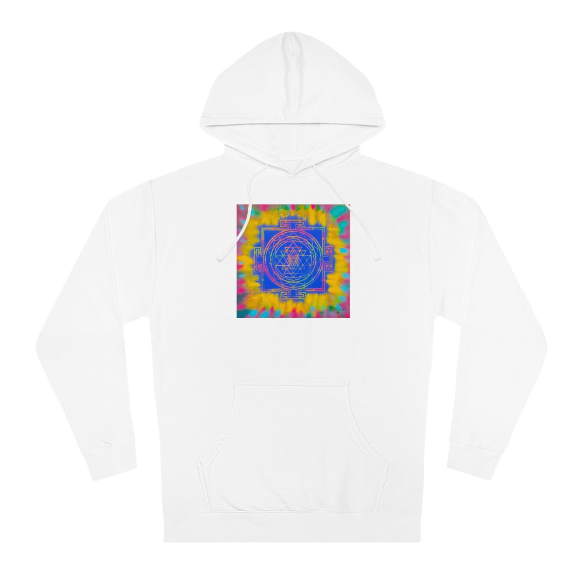Colorful Shri Yantra Hooded Sweatshirt