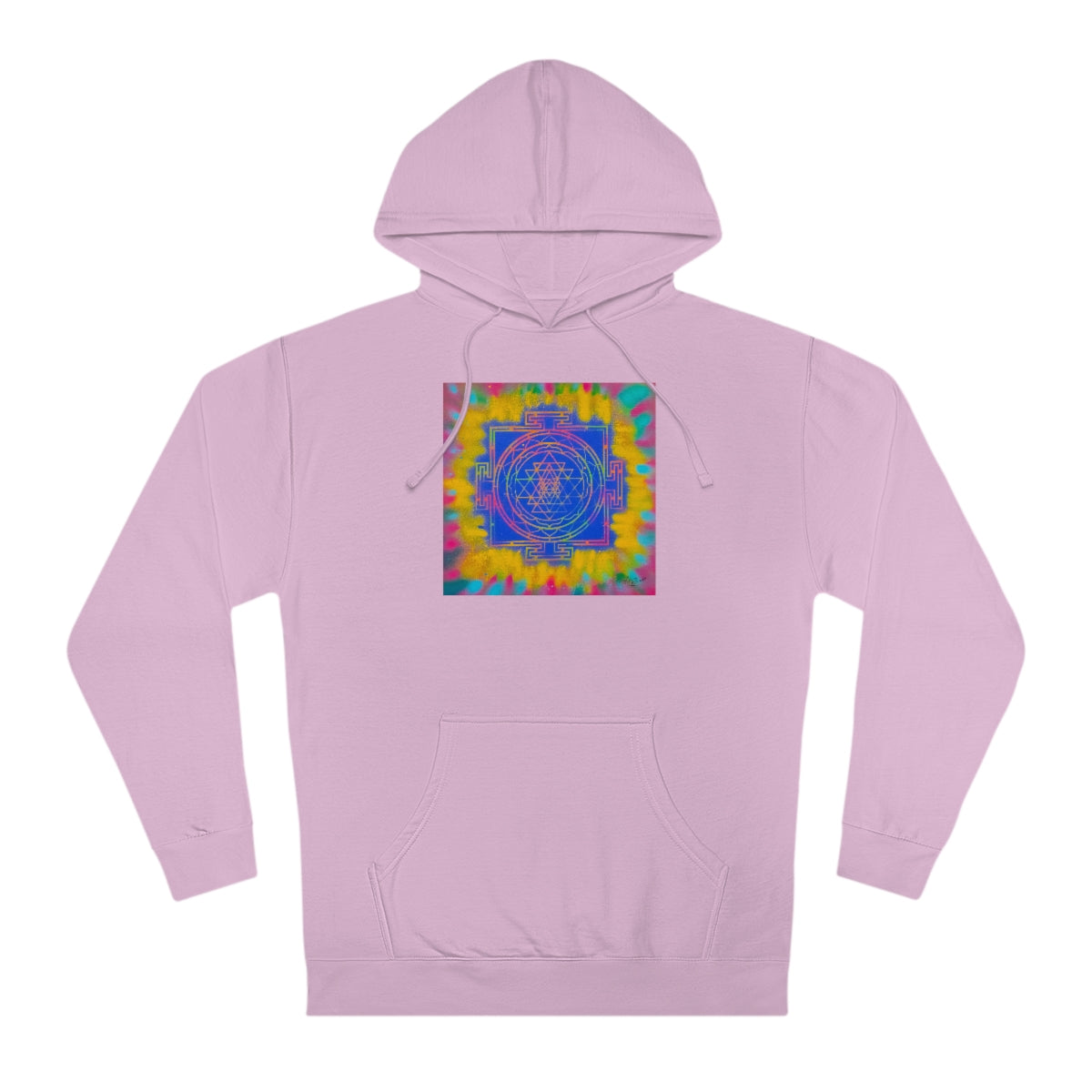 Colorful Shri Yantra Hooded Sweatshirt