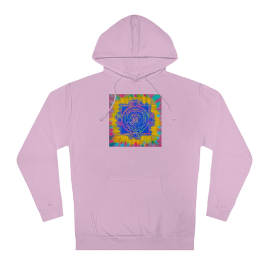 Colorful Shri Yantra Hooded Sweatshirt